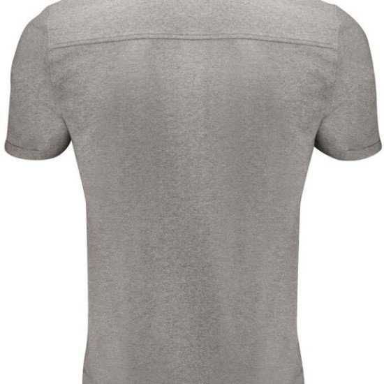 Футболка поло чоловіча James Harvest American Supreme, колір сірий меланж - 2135039120S