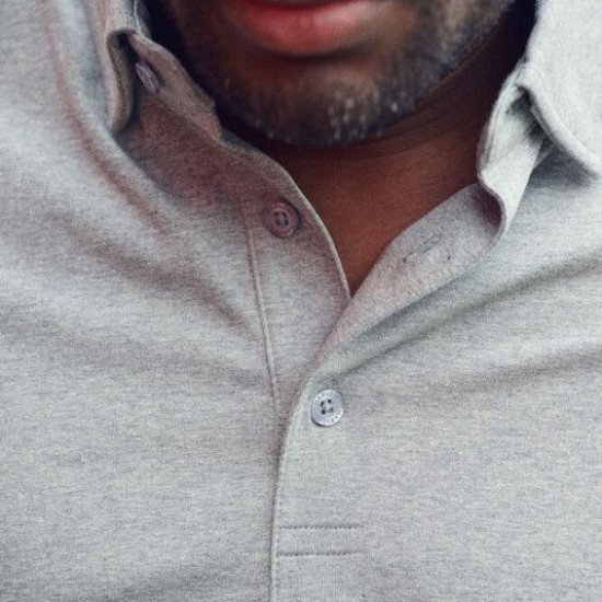 Футболка поло чоловіча James Harvest American Supreme, колір сірий меланж - 21350391203XL