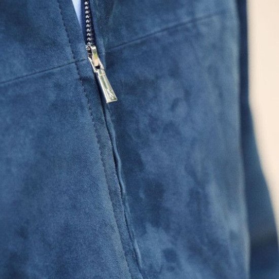 Куртка-бомбер замшева чоловіча James Harvest Heritage, колір темно-синій - 2111045600S