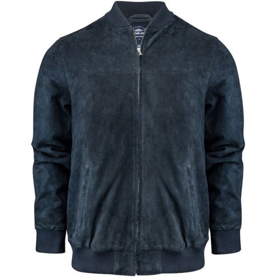 Куртка-бомбер замшева чоловіча James Harvest Heritage, колір темно-синій - 21110456003XL