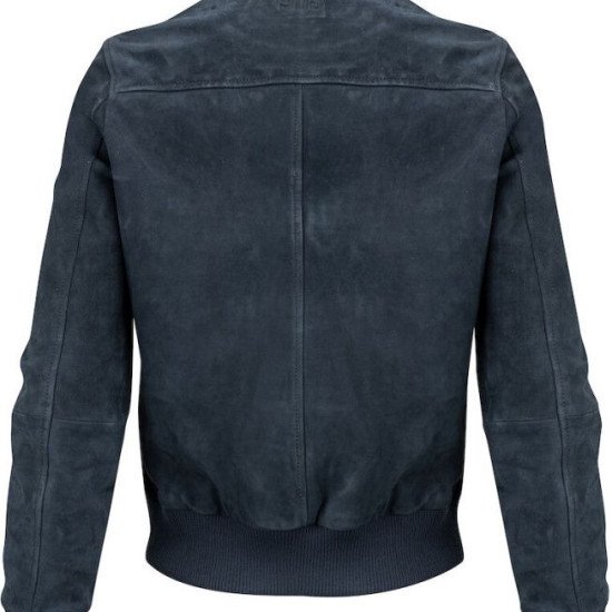 Куртка-бомбер замшева жіноча James Harvest Heritage, колір темно-синій - 2121047600S