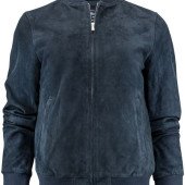 Куртка-бомбер замшева жіноча James Harvest Heritage, колір темно-синій - 2121047600XXL