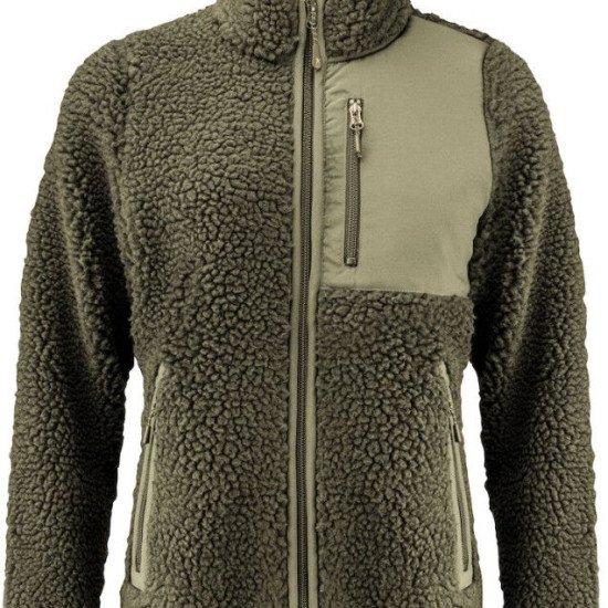 Куртка з шерпи жіноча James Harvest Kingsley, колір оливковий - 2121504704M