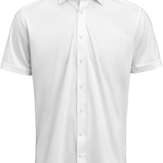 Сорочка чоловіча JH&Frost Indigo Bow 132 S/S Regular Fit, колір білий - 2913211100S