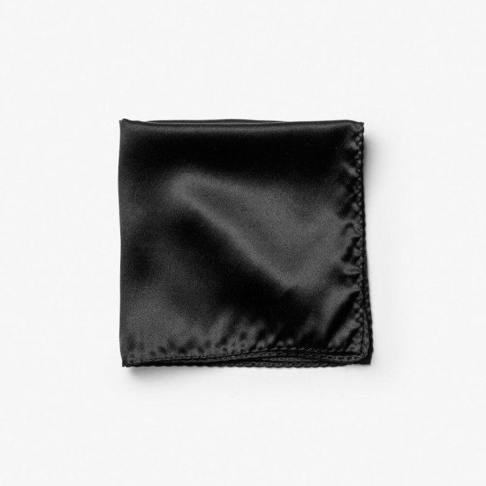 Шарф шовковий та шпилька JH&Frost Hankie & Lapel, колір чорний - 2920500900