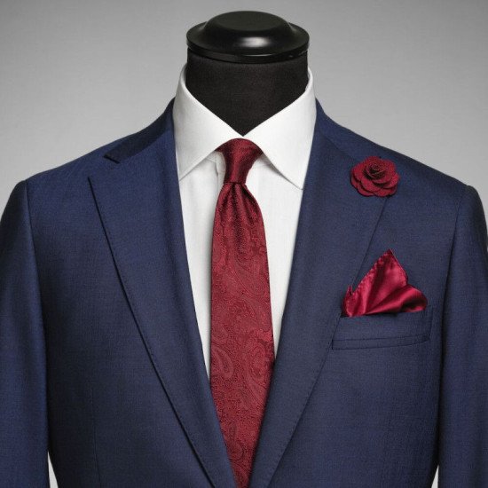 Краватка JH&Frost Paisley, колір винний - 2910400490 Краватка JH&Frost Paisley, колір винний - 2910400490