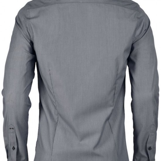 Сорочка чоловіча JH&Frost Red Bow 24 Slim Fit, колір сірий смугастий - 2902402951XS Сорочка чоловіча JH&Frost Red Bow 24 Slim Fit, колір сірий смугастий - 2902402951XS