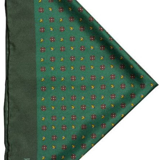 Хустинка шовкова JH&Frost Handkerchief, колір зелений - 2920400710