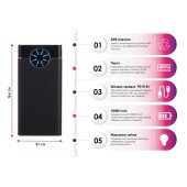 Повербанк 20000 mAh TheGeneral QuikPower, світлодіодний індикатор, колір синій - 40011922-03