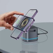 Бездротовий зарядний пристрій TheGeneral BlitzLink 15W з підсвічуванням, колір чорний - 40051419-01 Бездротовий зарядний пристрій TheGeneral BlitzLink 15W з підсвічуванням, колір чорний - 40051419-01