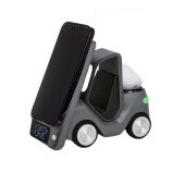 Бездротовий зарядний пристрій TheGeneral DriveCharge 15W з підсвічуванням та годинником, колір графіт - 40051619-01 Бездротовий зарядний пристрій TheGeneral DriveCharge 15W з підсвічуванням та годинником, колір графіт - 40051619-01