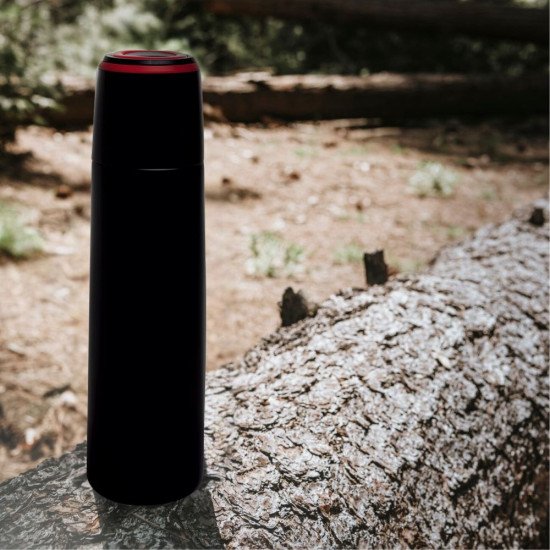 Термос 500 мл сталевий Line Art Fiji, вакуумний, колір чорний/червоний - 60032022-02