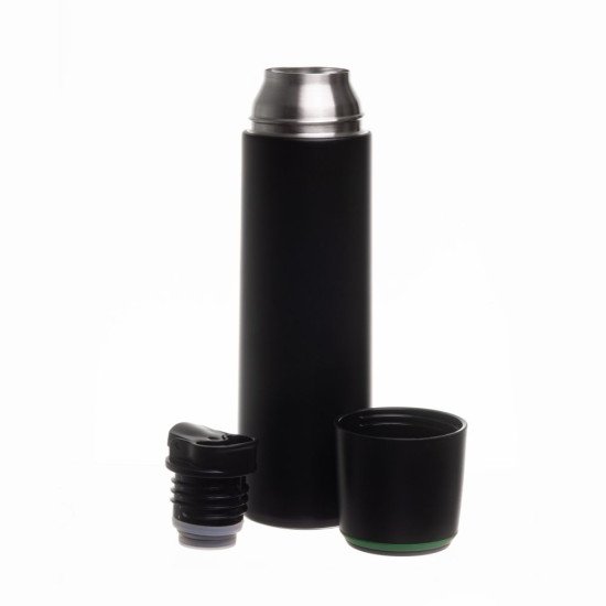 Термос 500 мл сталевий Line Art Fiji, вакуумний, колір чорний/зелений - 60032022-04