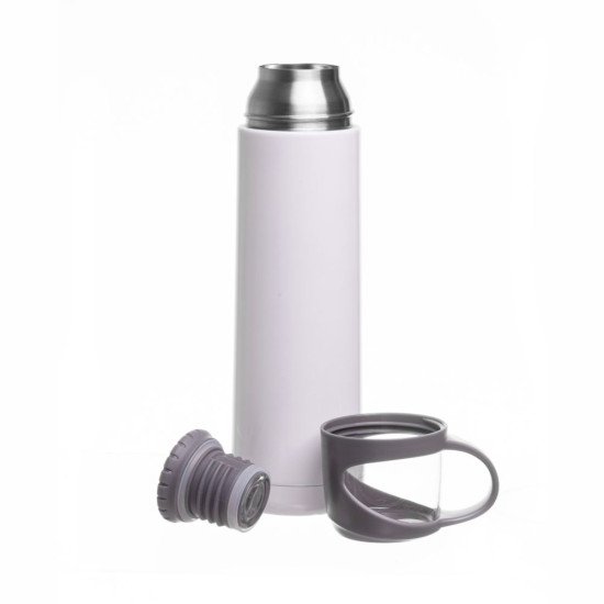 Термос 500 мл сталевий Line Art Borneo, вакуумний, колір білий - 60032122-08 Термос 500 мл сталевий Line Art Borneo, вакуумний, колір білий - 60032122-08