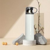 Термос 500 мл сталевий Line Art Borneo, вакуумний, колір білий - 60032122-08 Термос 500 мл сталевий Line Art Borneo, вакуумний, колір білий - 60032122-08