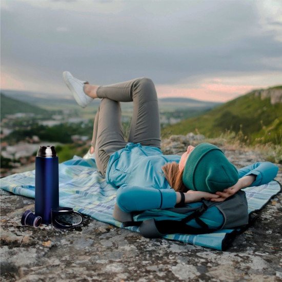 Термос 500 мл сталевий Line Art Borneo, вакуумний, колір синій - 60032122-03 Термос 500 мл сталевий Line Art Borneo, вакуумний, колір синій - 60032122-03