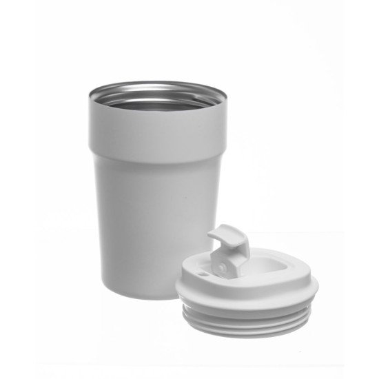 Термокружка 380 мл сталева Line Art Rhodes, вакуумна, колір білий - 60022322-08