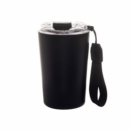 Термокружка 380 мл сталева Line Art Krit, вакуумна, колір чорний - 60022422-01