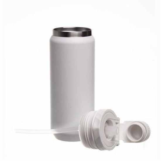 Термопляшка 600 мл сталева Line Art SportSwell, вакуумна, колір білий - 60012822-08