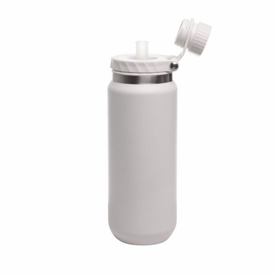 Термопляшка 600 мл сталева Line Art SportSwell, вакуумна, колір білий - 60012822-08