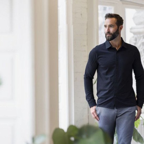 Сорочка чоловіча Cutter&Buck Hedley Stretch, колір чорний - 352412994XL