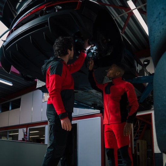 Штани Projob 2520 Stretch, колір червоний/чорний - 64252035-100