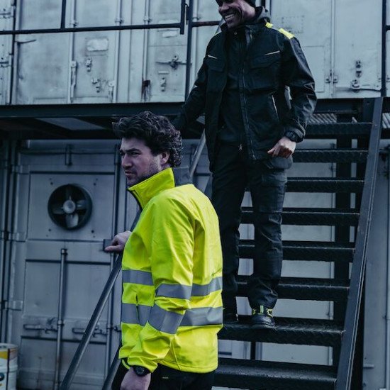 Куртка Projob 5437 зі світловідбиваючими елементами, колір темно-синій/жовтий - 6454375810-4XL