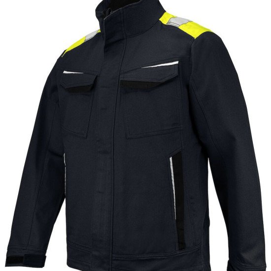 Куртка Projob 5437 зі світловідбиваючими елементами, колір чорний/жовтий - 6454379910-S