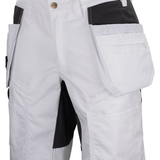 Шорти Projob 5537 Stretch з посиленими кишенями, колір білий - 64553700-44