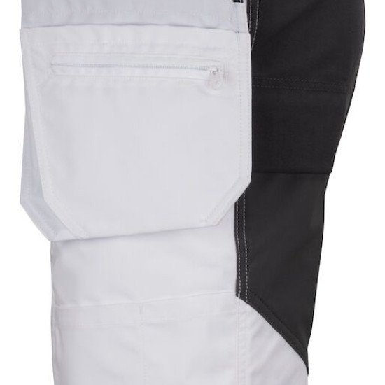 Шорти Projob 5537 Stretch з посиленими кишенями, колір білий - 64553700-44