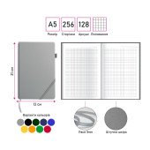 Блокнот в клітинку А5 Berganote Hard, тверда обкладинка, колір зелений - 50040138-04