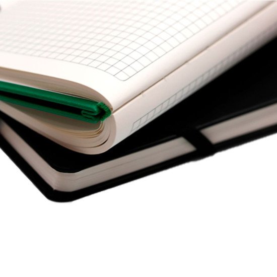 Блокнот в клітинку А5 Berganote Hard, тверда обкладинка, колір зелений - 50040138-04