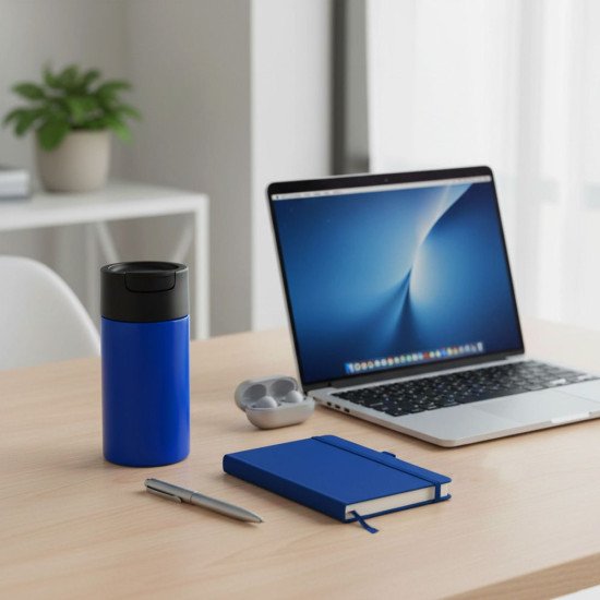 Блокнот в клітинку А5 Berganote Soft, тверда обкладинка, колір синій - 50040238-03