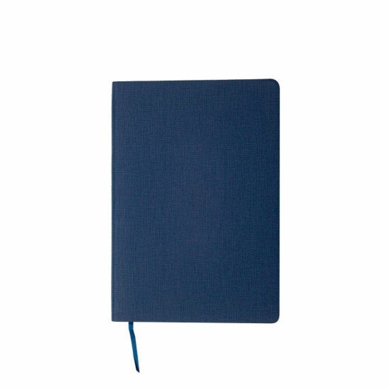 Блокнот в клітинку А5 Berganote Tessil, м'яка обкладинка, колір темно-синій - 50040538-44