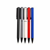 Ручка металева кулькова Bergamo Elbe, колір червоний - 50010622-02