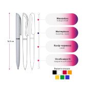 Ручка пластикова кулькова Bergamo Isa, колір синій - 50010919-03