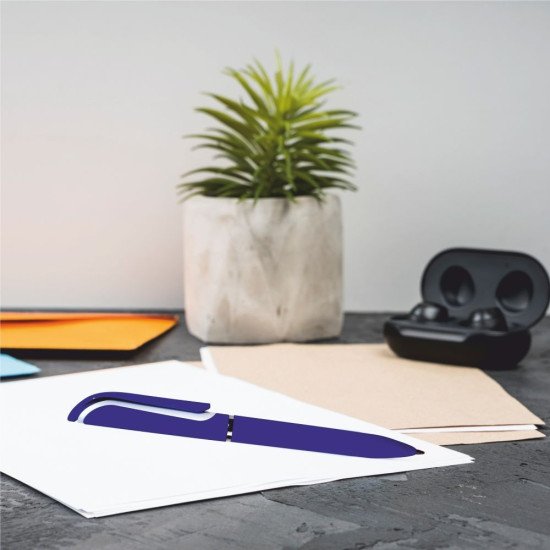 Ручка пластикова кулькова Bergamo Isa, колір синій - 50010919-03