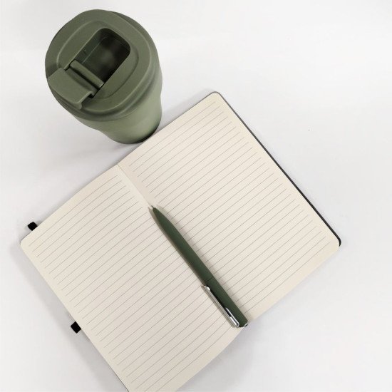 Ручка пластикова кулькова Bergamo Brasos, колір темно-зелений - 50011019-99