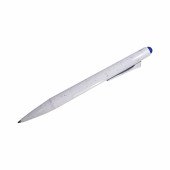 Ручка пластикова гелева Bergamo Ottawa, колір білий/синій - 50011119-03