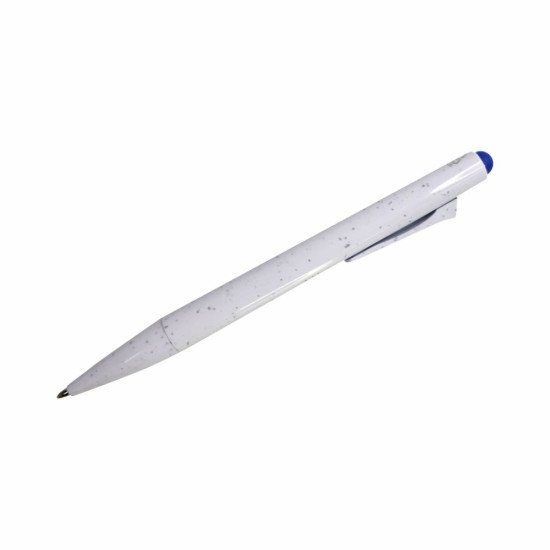 Ручка пластикова гелева Bergamo Ottawa, колір білий/синій - 50011119-03