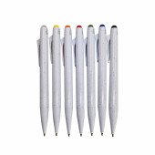 Ручка пластикова гелева Bergamo Ottawa, колір білий/синій - 50011119-03