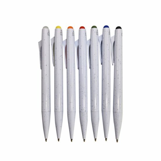 Ручка пластикова гелева Bergamo Ottawa, колір білий/синій - 50011119-03