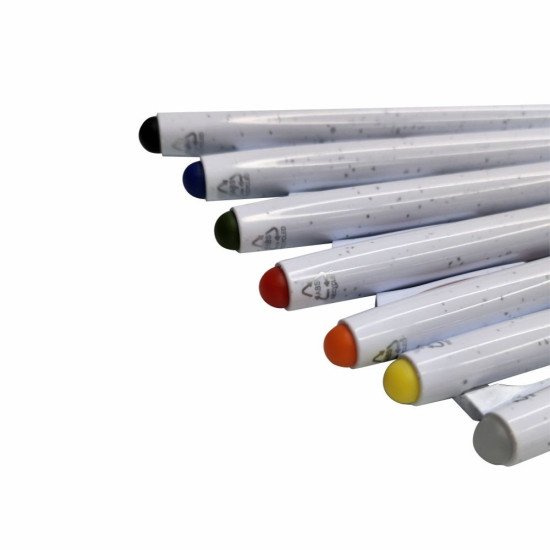 Ручка пластикова гелева Bergamo Ottawa, колір білий/синій - 50011119-03