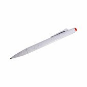 Ручка пластикова гелева Bergamo Ottawa, колір білий/червоний - 50011119-02