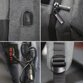 Рюкзак для ноутбука Nikibo Studio, колір сірий/чорний - 30011005-07 Рюкзак для ноутбука Nikibo Studio, колір сірий/чорний - 30011005-07