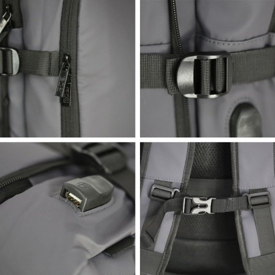 Рюкзак-сумка Nikibo Journey, колір сірий - 30012505-07