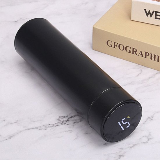 Термос 500 мл сталевий Line Art Cusco з індикатором температури, вакуумний, колір чорний - 60032922-01 Термос 500 мл сталевий Line Art Cusco з індикатором температури, вакуумний, колір чорний - 60032922-01