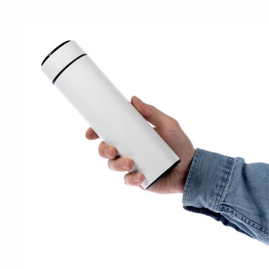 Термос 500 мл сталевий Line Art Cusco з індикатором температури, вакуумний, колір білий - 60032922-08