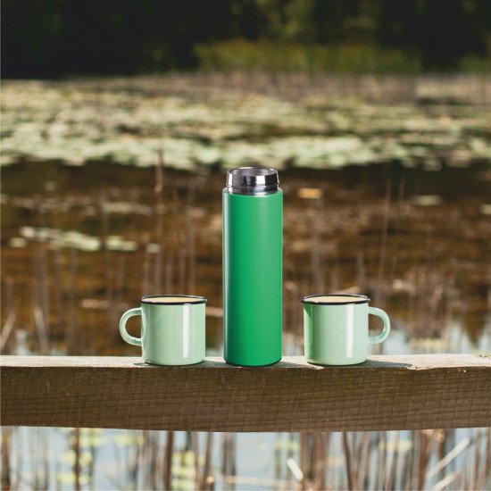 Термос 500 мл сталевий Line Art Cusco з індикатором температури, вакуумний, колір зелений - 60032922-04 Термос 500 мл сталевий Line Art Cusco з індикатором температури, вакуумний, колір зелений - 60032922-04