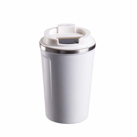 Термокружка 380 мл сталева з LED індикатором Line Art Lima, вакуумна, колір білий - 60023022-08